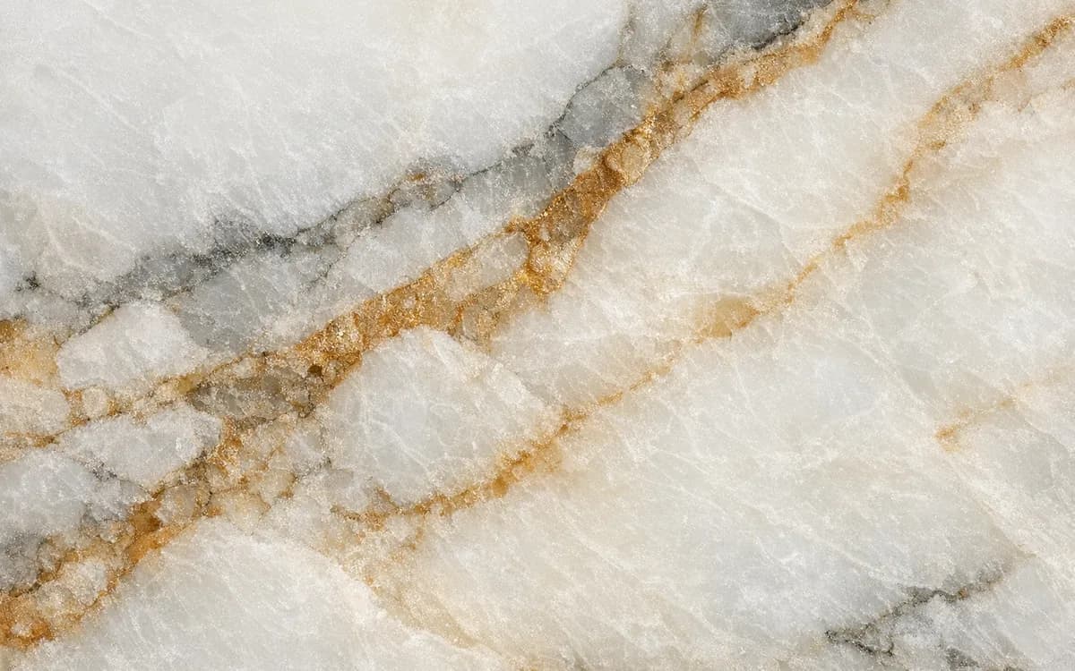 Macro detail of Calacatta marble — texture and structure